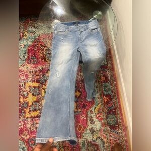 white house black market straight leg crop size 4